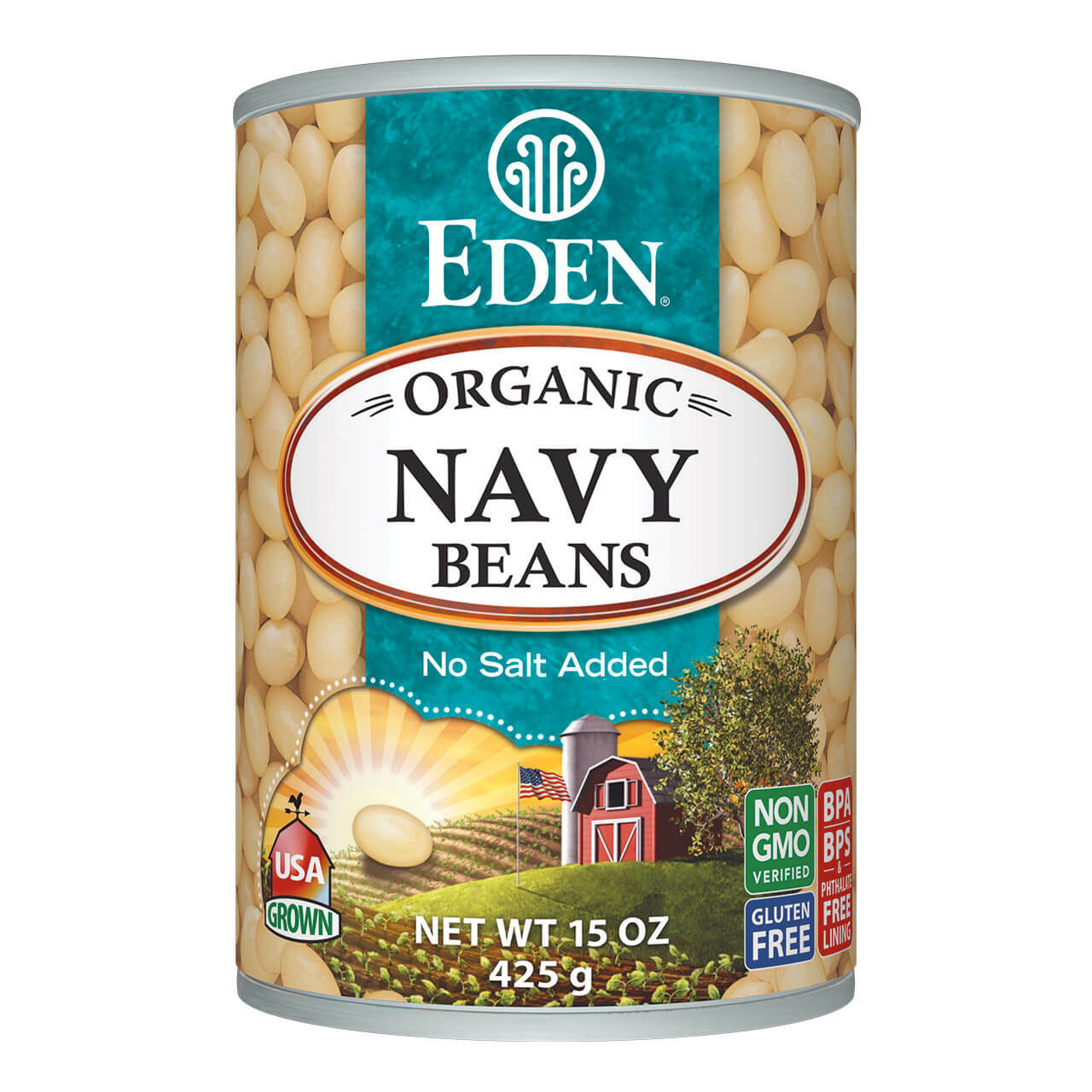 Đâu navy ngâm kombu hữu cơ Eden 425g