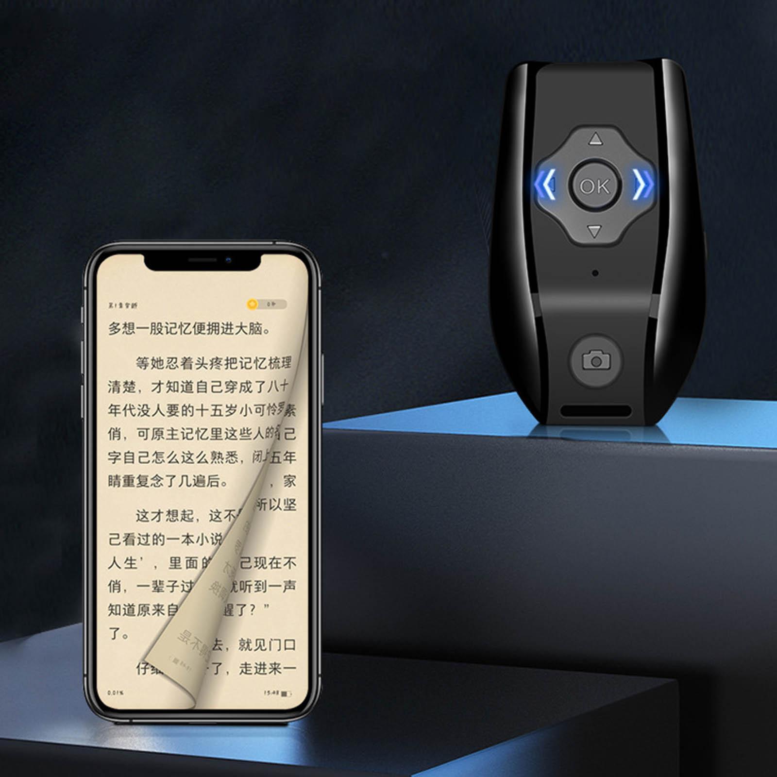 Bluetooth Phone Remote Controller Page Turner Selfie Button Camera Shutter for Page Turning