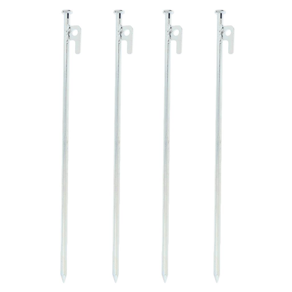 2x4 Pieces Outdoor Camping Tent Stakes Awning Tarp Ground Nails Pegs Pins 40cm