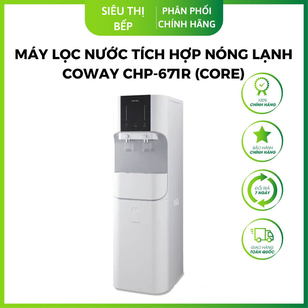 Máy lọc nước RO nóng nguội lạnh Coway CHP-671R 5 lõi - Hàng chính hãng