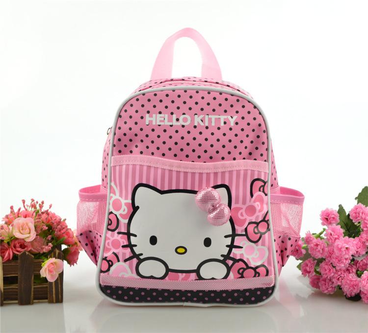 Sanrio Hello Kitty Học Học Sinh Mẫu Bé Gái Ba Lô Hoạt Hình Túi Xách