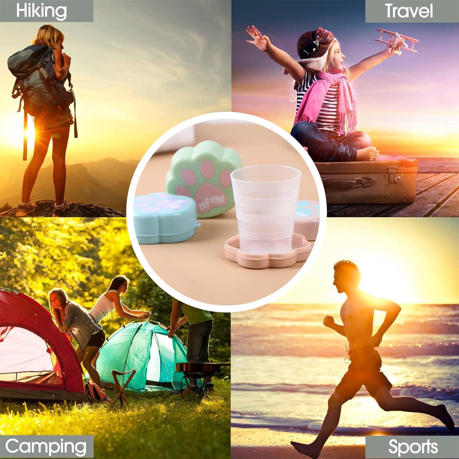Cốc gấp, cốc du lịch, cốc nắp gập, cốc cắm trại, bộ cốc xách tay, cốc gấp PP, cốc nước gập, cốc nước có nắp, thích hợp dã ngoại, dã ngoại, phượt, du lịch