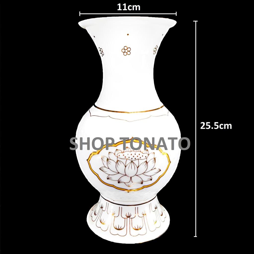 BÌNH BÔNG,LỌ HOA BẠCH NGỌC 02 CAO 15.5CM,18CM,21CM,25.5CM