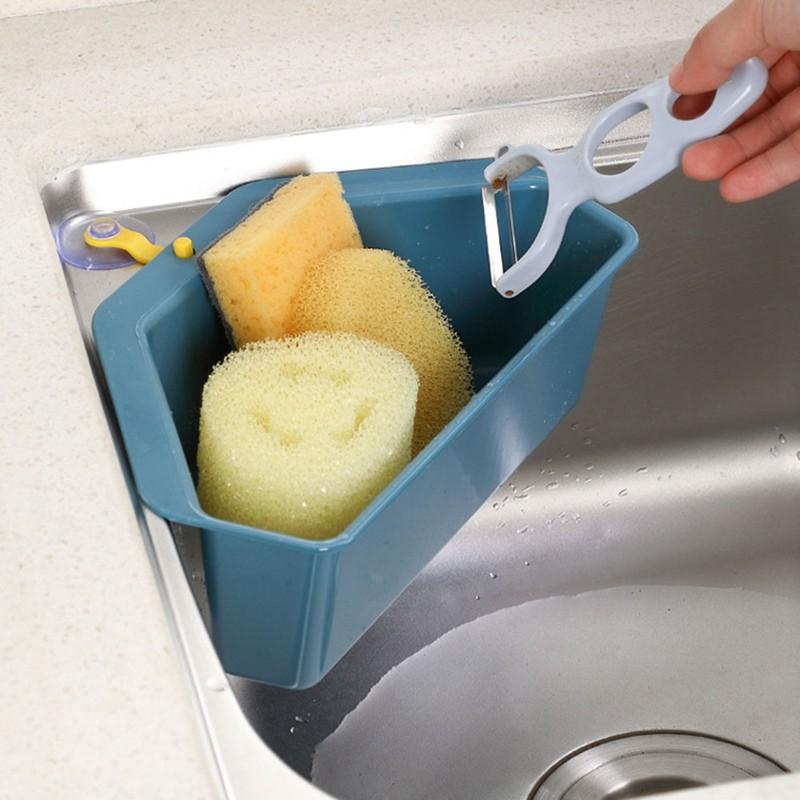 Khay Nhựa Tam Giác Đa Năng Lọc Rác Bồn Rửa Chén – Rổ Nhựa Đựng Giẻ Rửa Chén – Xà Phòng – Thực Phẩm Sơ Chế