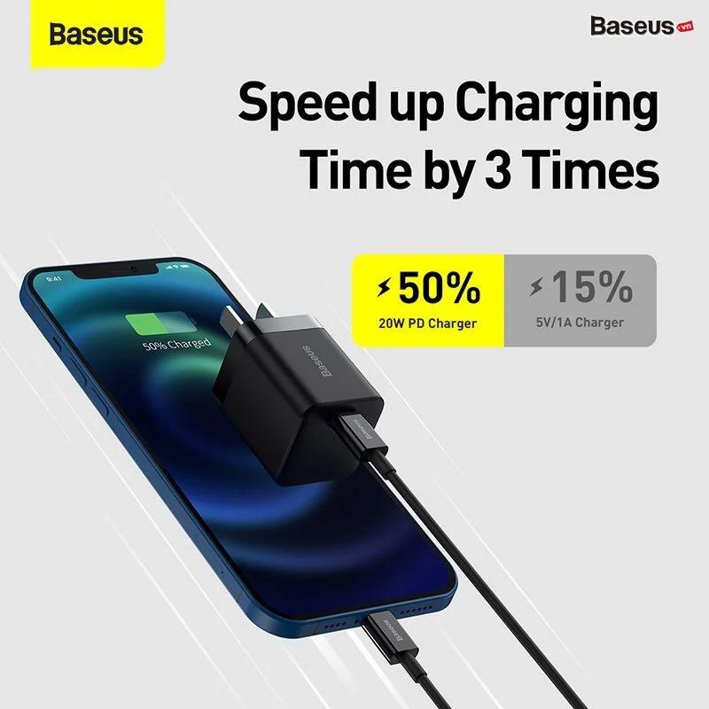 Sạc Nhanh Nhỏ Gọn Baseus Super Si Pro Quick Charger 1C 20W ( Hàng Chính Hãng)