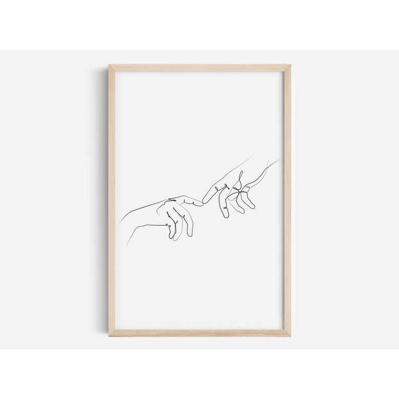 Tranh treo tường | Line art-Hand Fine Line Print Neutral 74 , tranh canvas giá rẻ