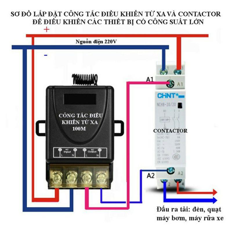 Bộ điều khiển thiết bị từ xa 01 kênh RF 433MHz 220V 30A