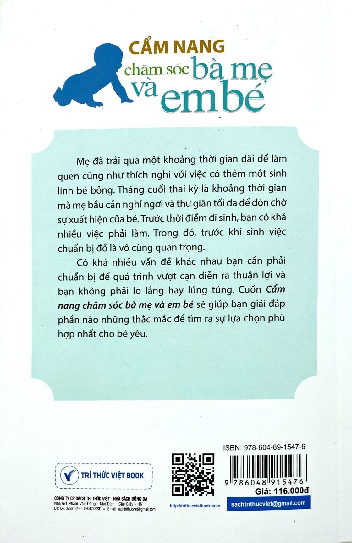 Cẩm Nang Chăm Sóc Bà Mẹ Và Em Bé