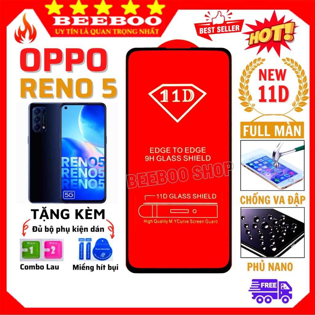 Kính cường lực Dành Cho Điện Thoại Oppo Reno 5/ 5G - Full màn hình 11D và trong suốt