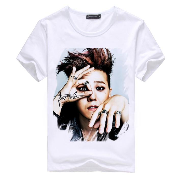 Áo thun in hình nhóm nhạc Bigbang cổ tròn tay ngắn cực đẹp dành cho fan hâm mộ