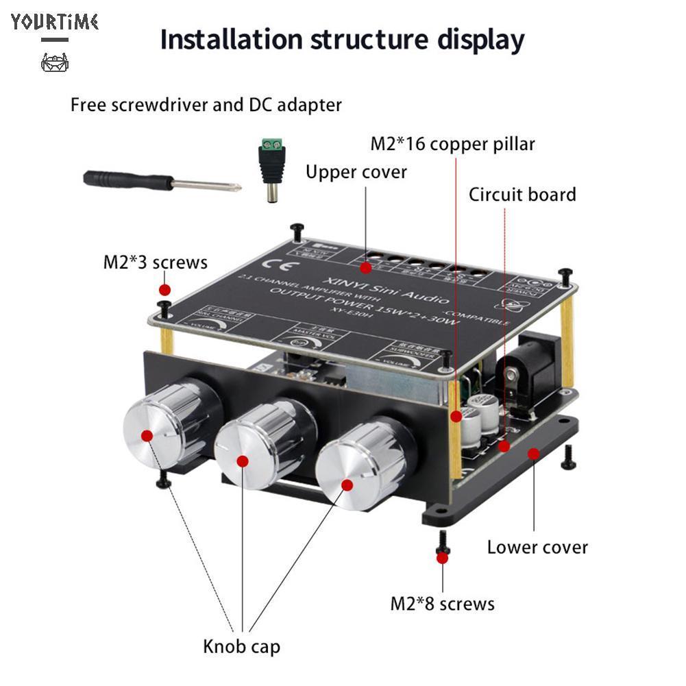 Bảng mạch khuếch đại âm thanh bluetooth 2.1 kênh XY-E30H