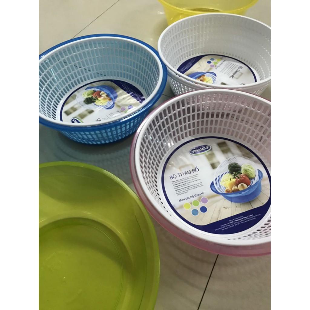 Rổ đôi có thau hứng phi 30cm x C15 có nắp sáng đẹp