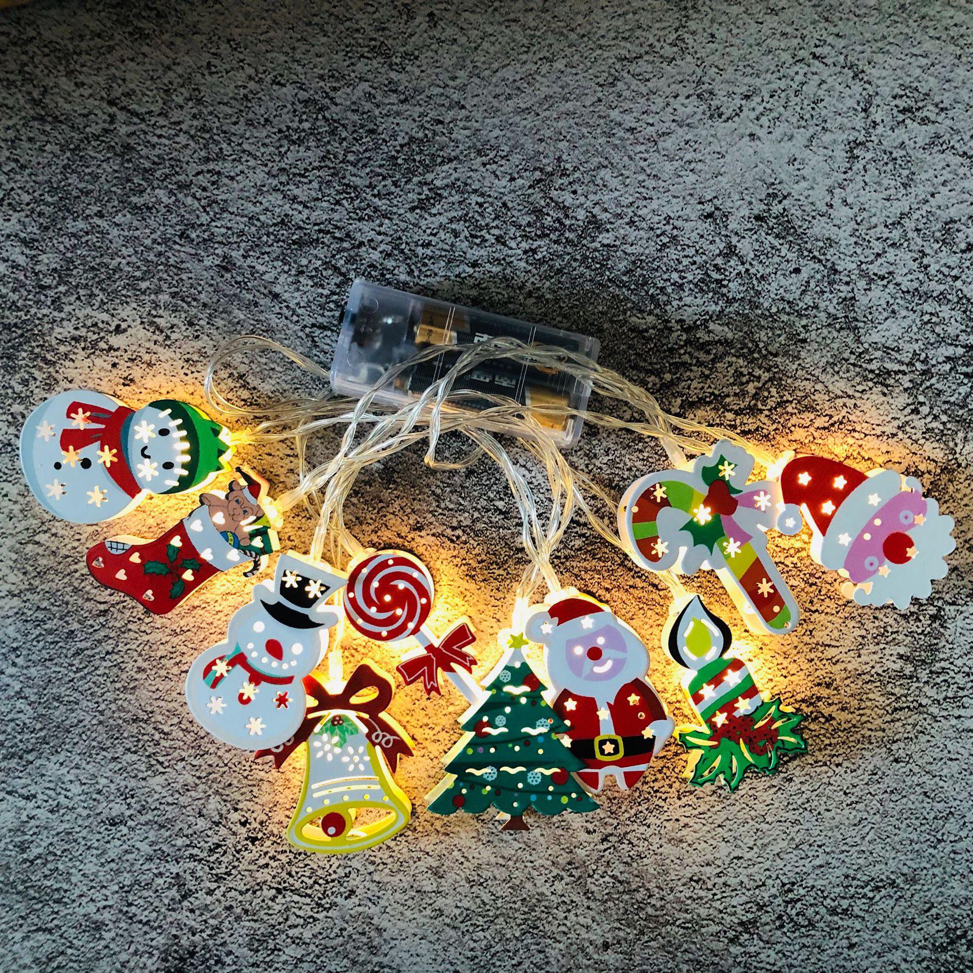 Dây Đèn Trang Trí Giáng Sinh Dễ Lắp Đặt dùng pin AA, đèn Noel Christmas light interior decorate accessory