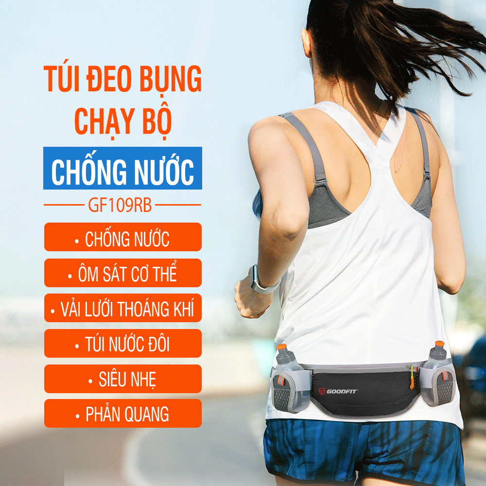 Túi đeo bụng chạy bộ đựng điện thoại chống nước chính hãng GoodFit GF109RB