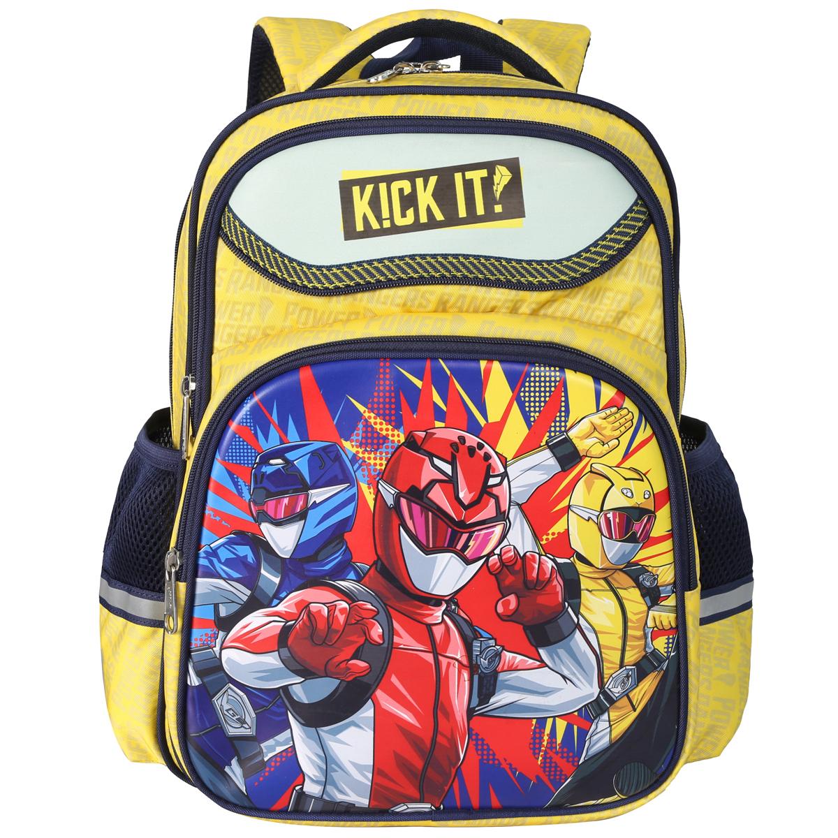 Ba Lô Học Sinh Cấp 1 Siêu Nhẹ - BL1076ML_SN3_YEL_NAV - 3 Siêu Nhân Power Rangers Kick It