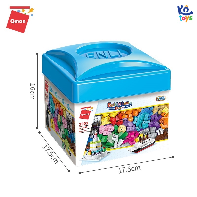 Đồ chơi xếp hình lắp ráp Qman 2901 - Hộp gạch sáng tạo cơ bản