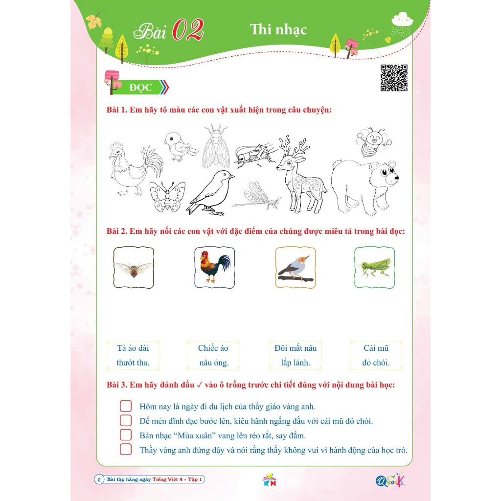 Sách - Bài Tập Hằng Ngày Tiếng Việt 4 - Tập 1