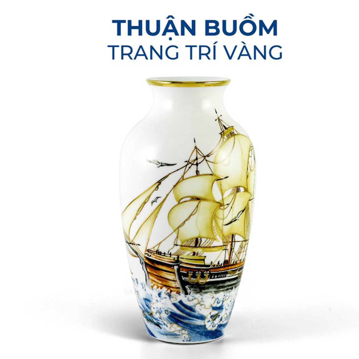 Bình hoa 27cm Thuận Buồm Trang Trí Vàng 112776322 - minhMinh Long I