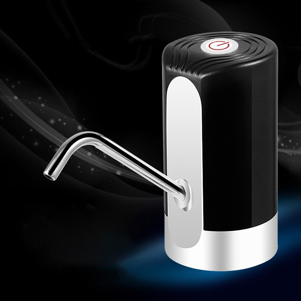 Household Electric Automatic Water Bottle Pump Dispenser Rechargeable Black