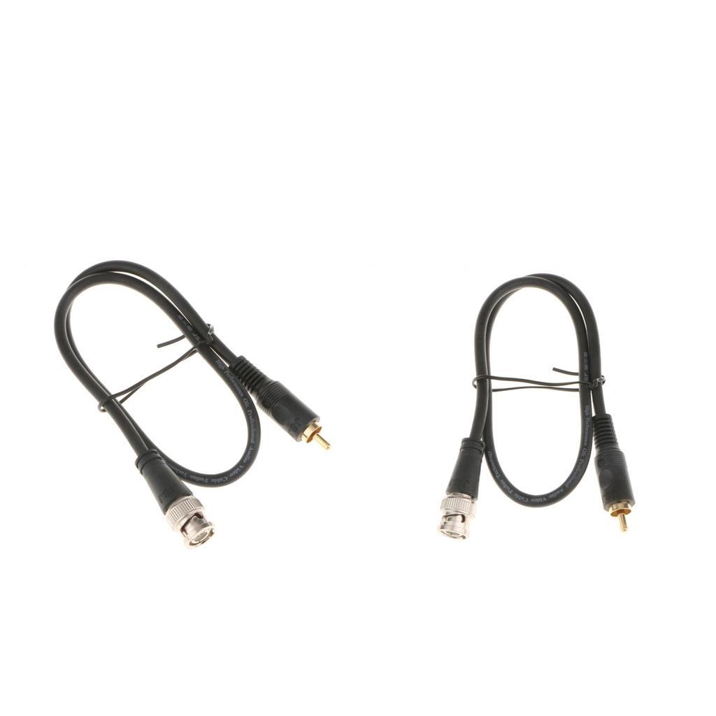 2Pcs BNC Male RCA Male Cable Video/ Audio for CCTV DVR to TV Connector Cable