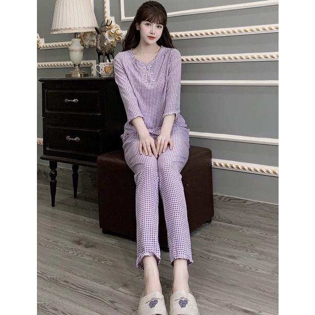 Đồ bộ mặc nhà xinh chất lụa hàn
