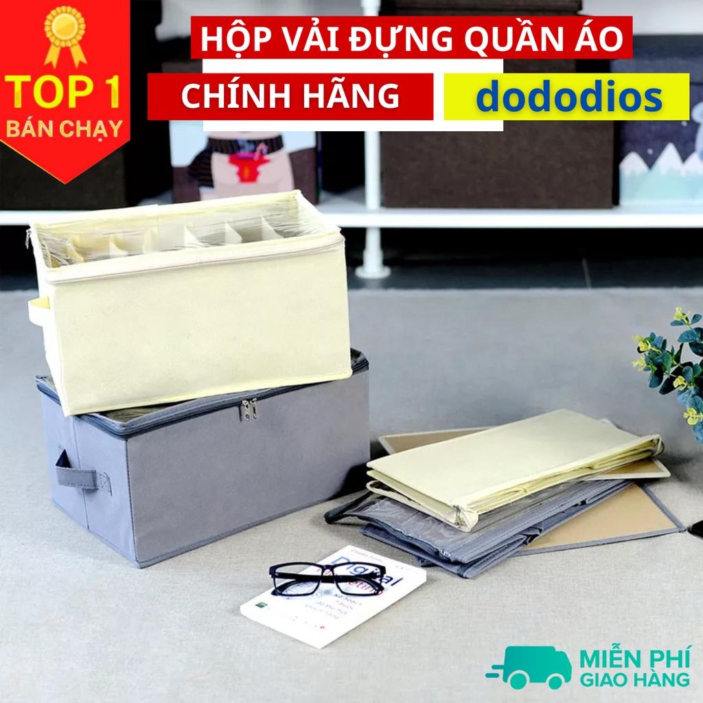 Hộp Vải Đựng Quần Áo, Hộp Để Quần Áo, Khăn Tắm, Đồ Lót Có Khóa Kéo Mặt Kính Ni Lông Nhiều Ngăn Tiện Ích DoDoDios