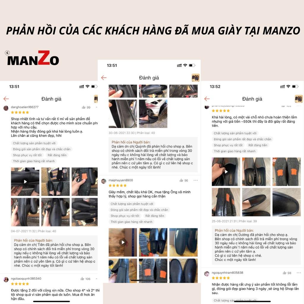 Giày mọi nam cao cấp da bò - Giầy lười giá rẻ nhất - Bảo hành 12 tháng tại Manzo store - GT 112