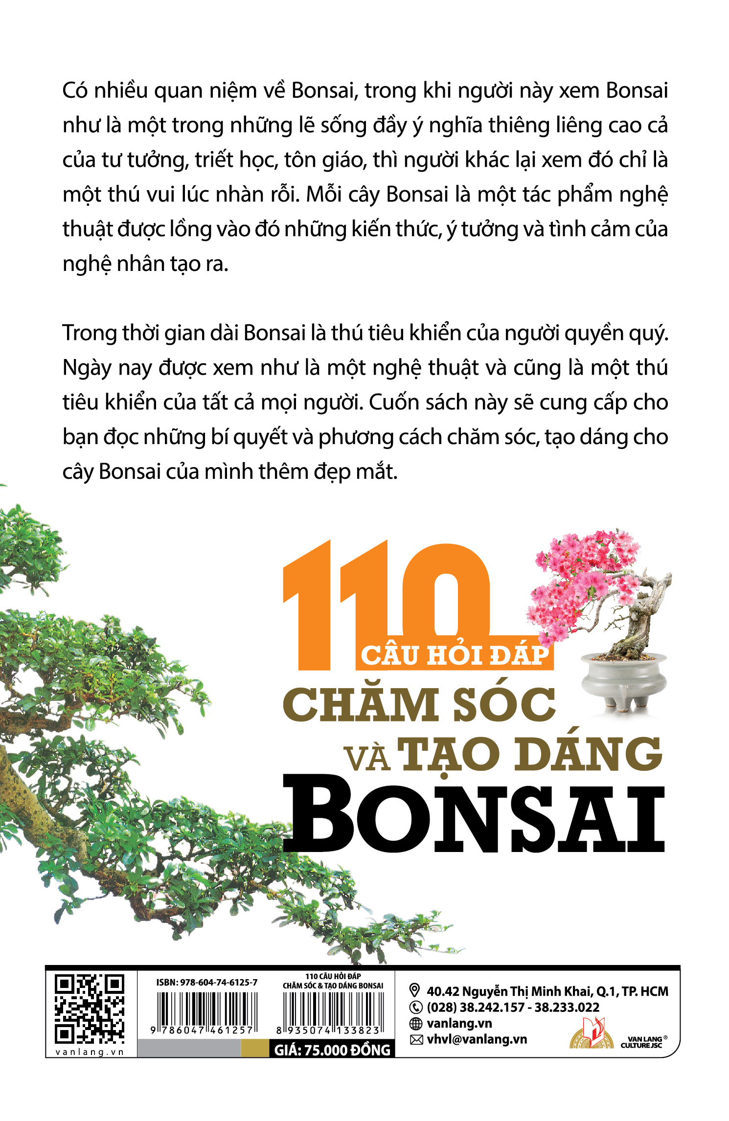 110 Câu Hỏi Đáp Chăm Sóc Và Tạo Dáng Bon Sai (Tái Bản) - Vanlangbooks