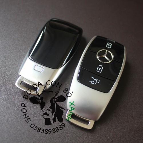 Bao da dành cho Chìa Khoá Ép Phom Mercedes handmade da thật, Bao da dành cho chìa khoá Mec 002e