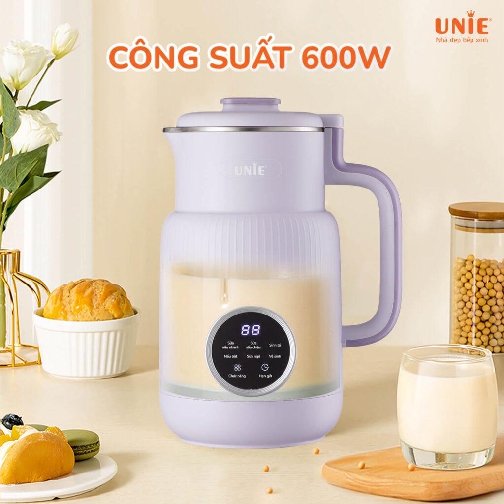 Máy làm sữa hạt Unie chính hãng UMB08, UMB08 PRO công suất 600W, máy sữa hạt dung tích 600ml, 5 chức năng xay nấu tiện lợi, xay nhuyễn mịn mọi thực phẩm, vệ sinh dễ dàng, chất liệu an toàn sức khỏe