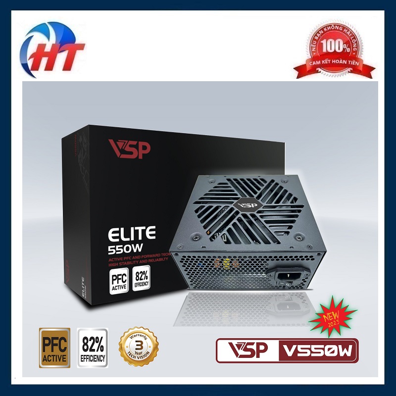 Bộ nguồn VSP Elite Active PFC V550W - HN - HÀNG CHÍNH HÃNG