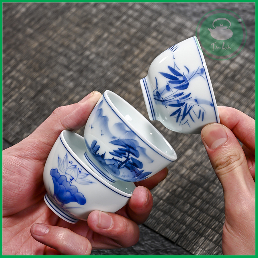 Bộ 6 chén trà sứ Đức Hóa 60ml