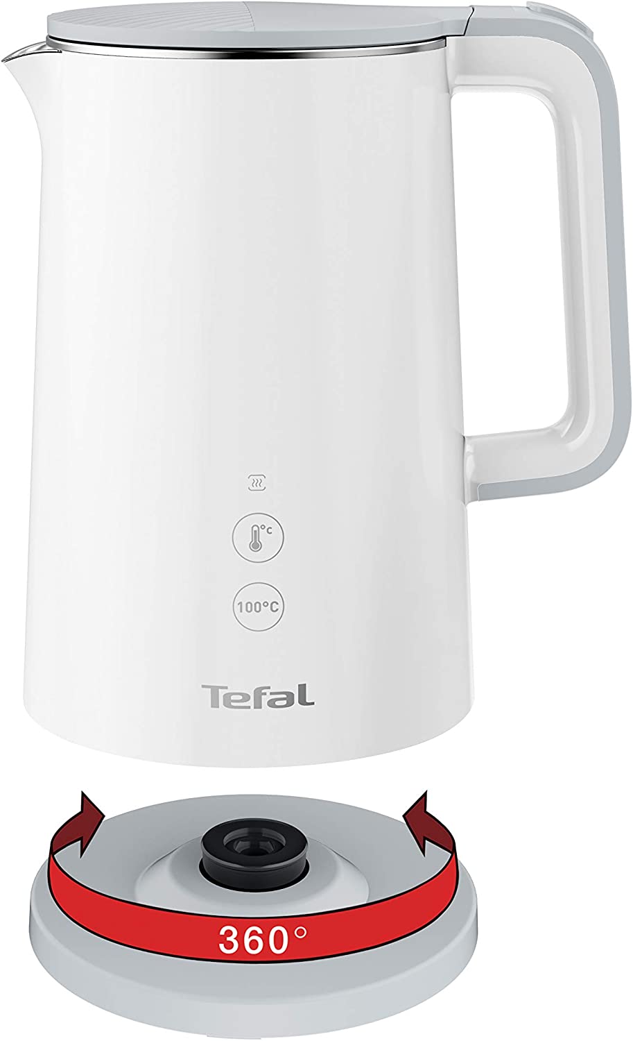 Ấm Siêu Tốc Thông Minh TEFAL - Nhập Khẩu Đức Wasserkocher Sense 5 Lít Có Chương Trình Nhiệt Độ, Dung Tích Công Suất Cao 1800 W - Hàng Nhập Khẩu