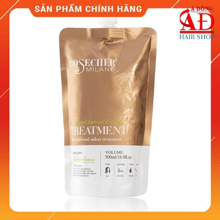 Dầu gội xả hấp ủ tóc Collagen BOSECHER Milano Bamboo Treatment chính hãng