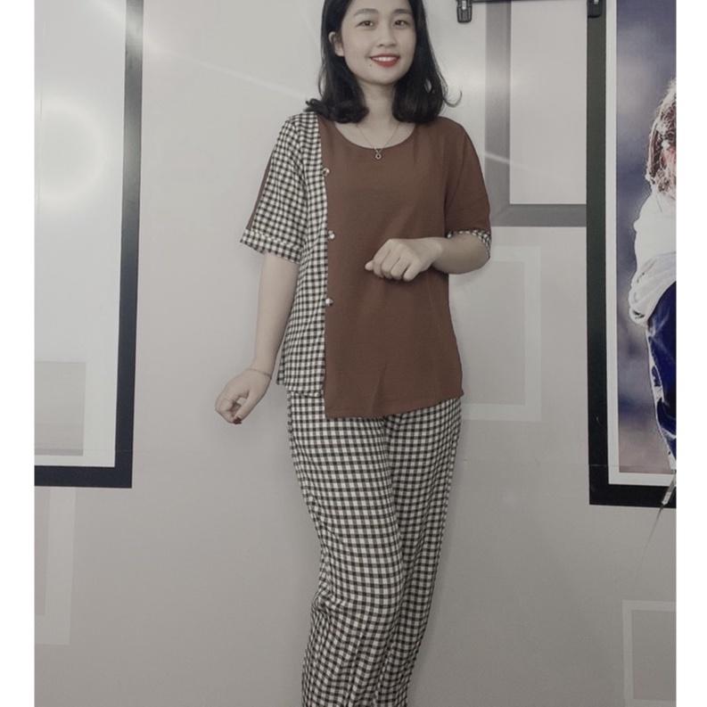 Bộ Đũi kẻ phối hàng loại 1 cao cấp kèm hình ảnh và video thật