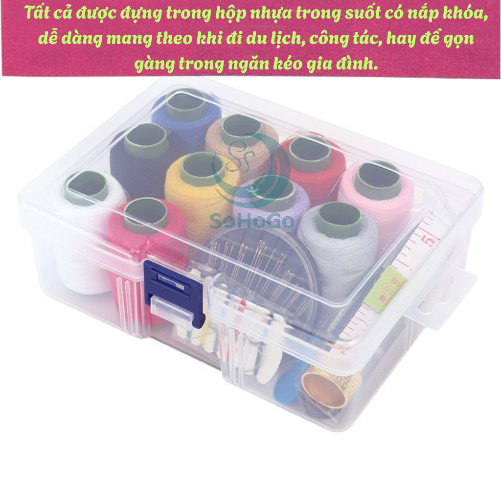Bộ Kim Chỉ Tiện Dụng Cho Mọi Nhà -Hộp Dụng Cụ Khâu Vá Mini Cao Cấp-Bộ Chỉ May Vá Mini