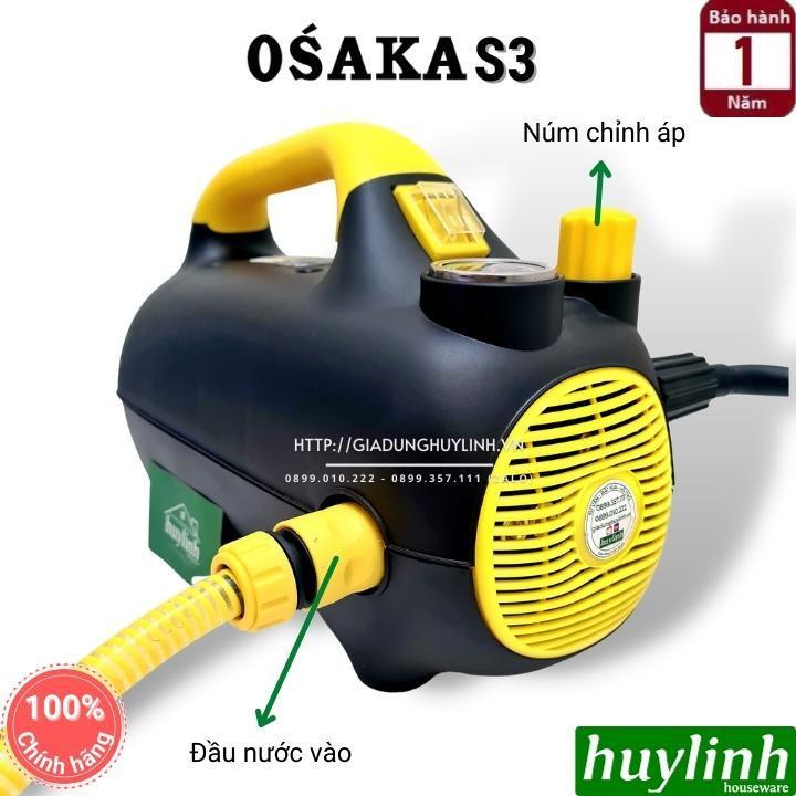 Máy xịt rửa xe chỉnh áp Osaka S3 - Công suất 2400W - Tặng béc rửa máy lạnh - Hàng chính hãng