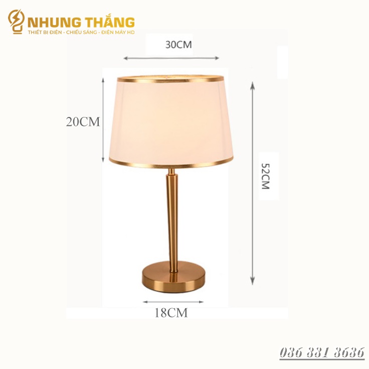 Đèn Ngủ Để Bàn S3074 Decor Vintage - Khung Kim Loại - Kiểu Dáng Sang Trọng - Kèm Bóng Led - Có Video