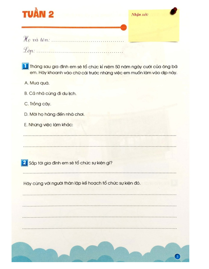 Sách Phiếu Thực Hành Cuối Tuần Tự Nhiên Và Xã Hội 3