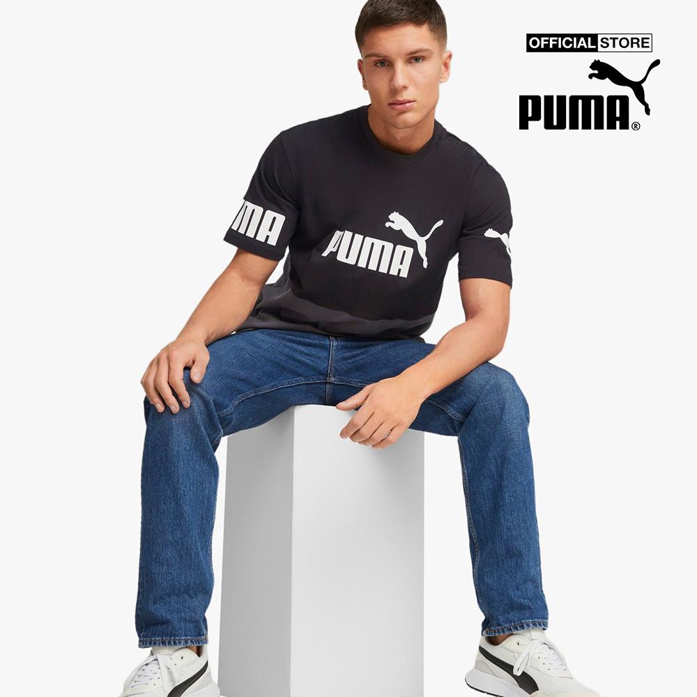 PUMA - Áo thun nam cổ tròn tay ngắn Puma Power Colourblock 673321