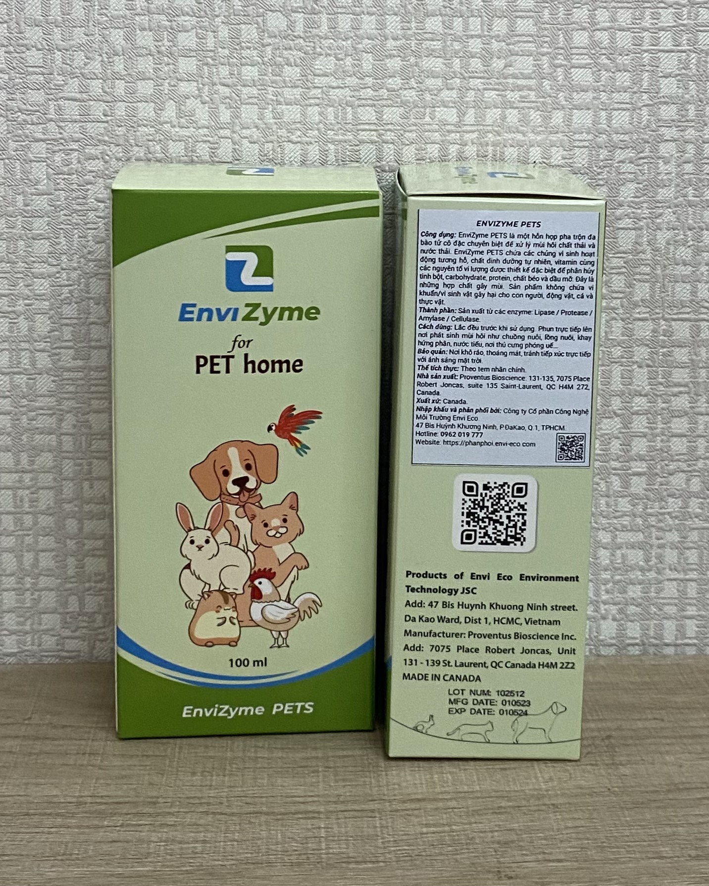 Chai xịt khử mùi, chất thải thú cưng EnviZyme Pets- chai 100ml