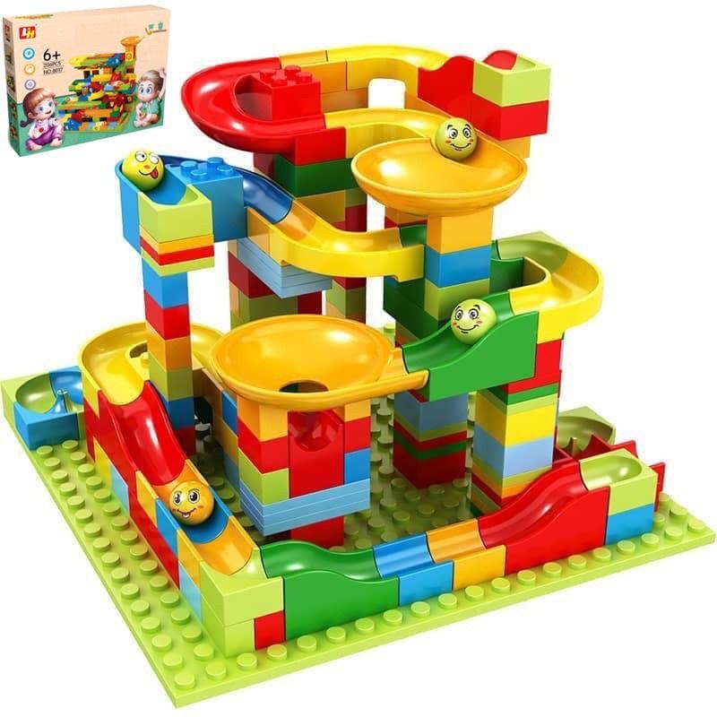 Bộ Đồ Chơi Lắp Ghép Xếp Hình Cầu Trượt Gồm 206 Chi Tiết Lego Phát Triển Trí Não