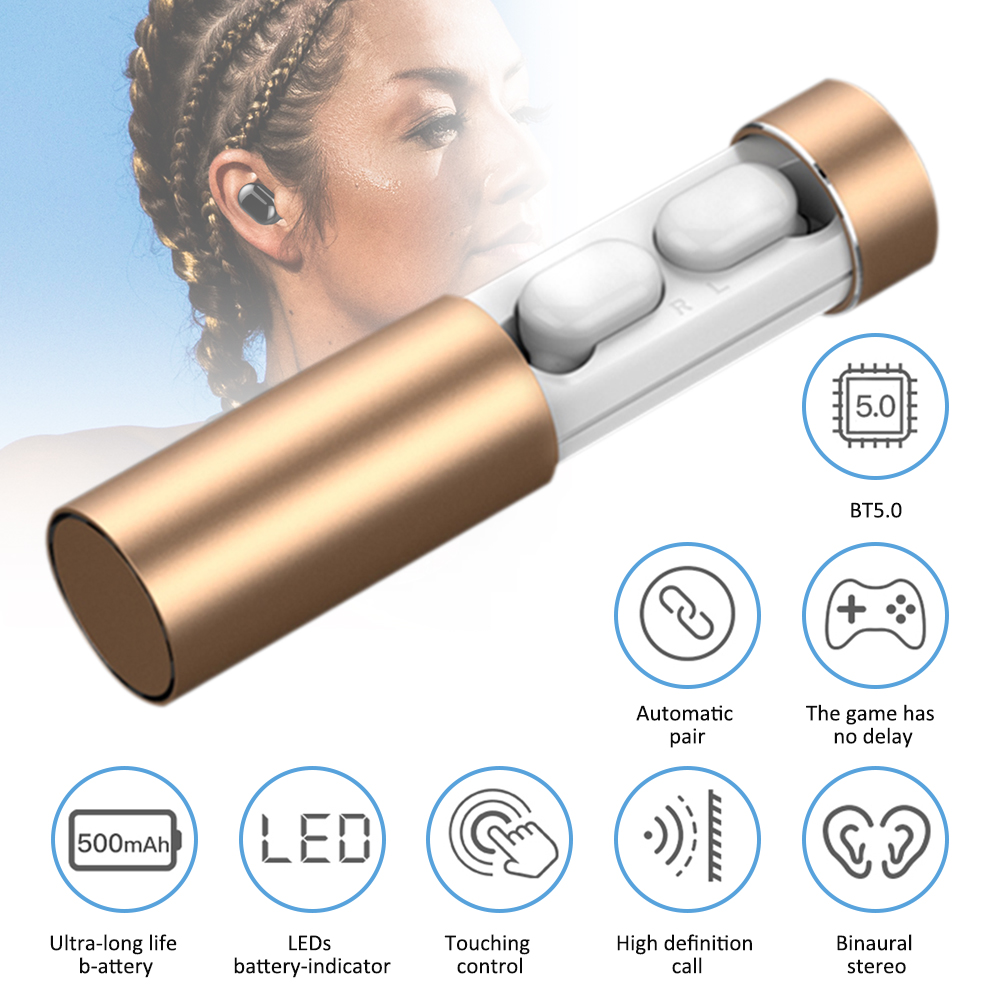 Tai Nghe Thể Thao Không Dây A6 Mini BT5.0 Âm Thanh Hi-Fi Có Độ Trễ Thấp