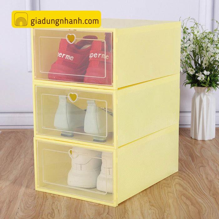 Hộp Nhựa Đựng Giày Xếp Gọn Tiện Lợi
