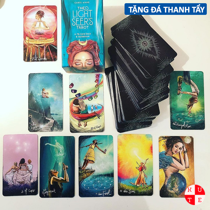 [Size Gốc] Bài Tarot Light Seer's 78 Lá 7x12 Cm Đá Thanh Tẩy