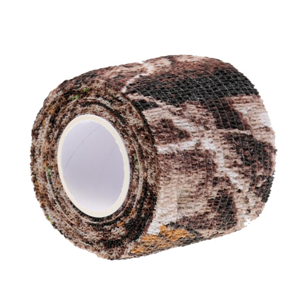 Outdoor Hunting Equipment Camouflage Stealth Elastic Camo Tape Wrap 5cm 2.2m