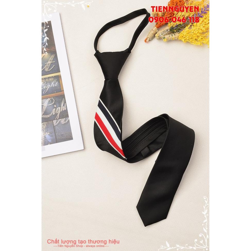 Cà Vạt Thắt Sẵn Bản Nhỏ 5*45Cm - Cavat Vạt Thắt Sẵn