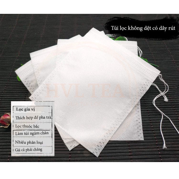 Túi lọc trà, cà phê, thảo dược, thực phẩm có dây buộc, an toàn bằng vải không dệt Có Kiểm Định - HVL TEA