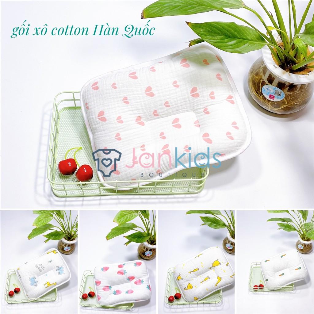 Gối Xô Hàn quốc cho bé chất cotton siêu mềm