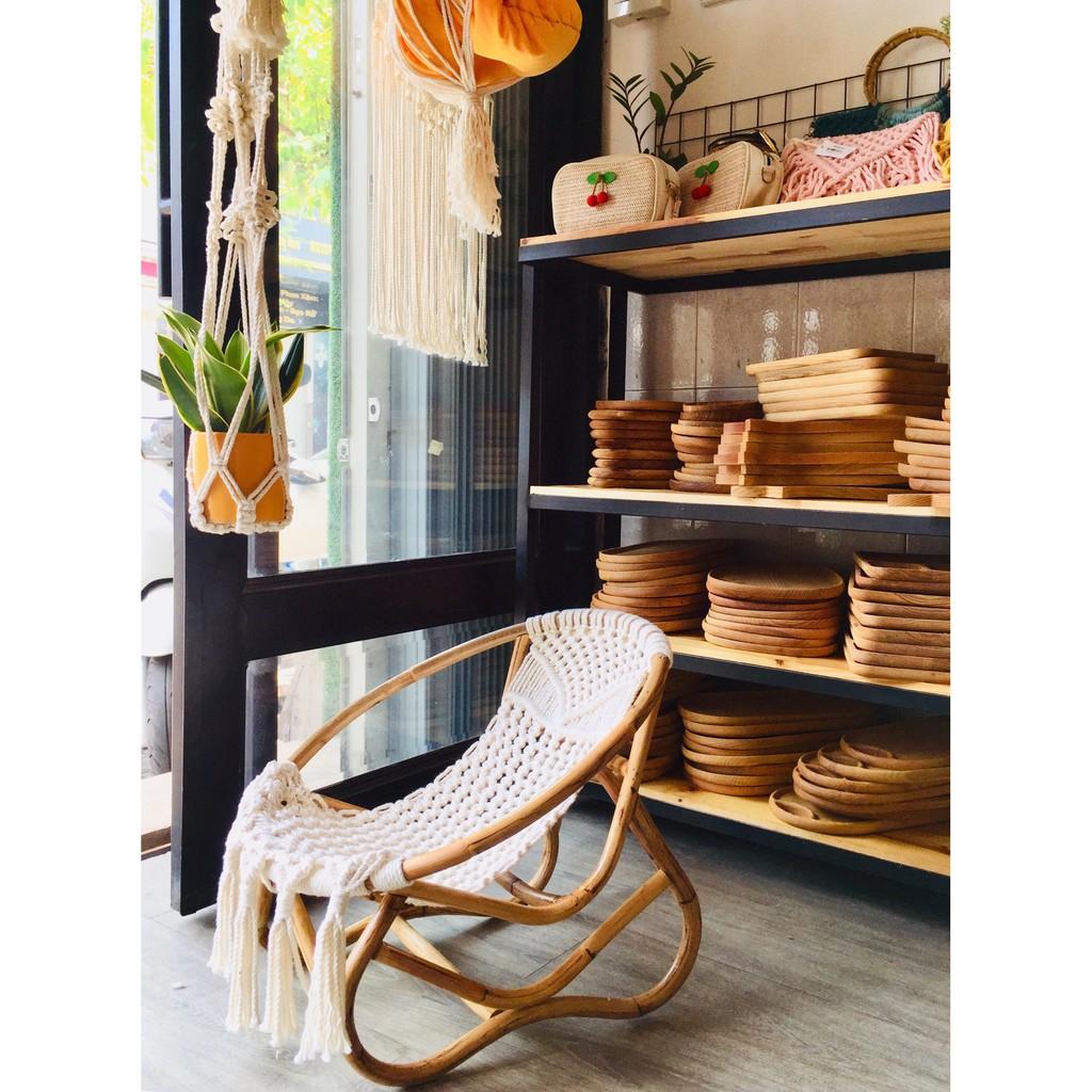 Ghế mây cho bé - chất liệu sợi cotton kết hợp khung mây